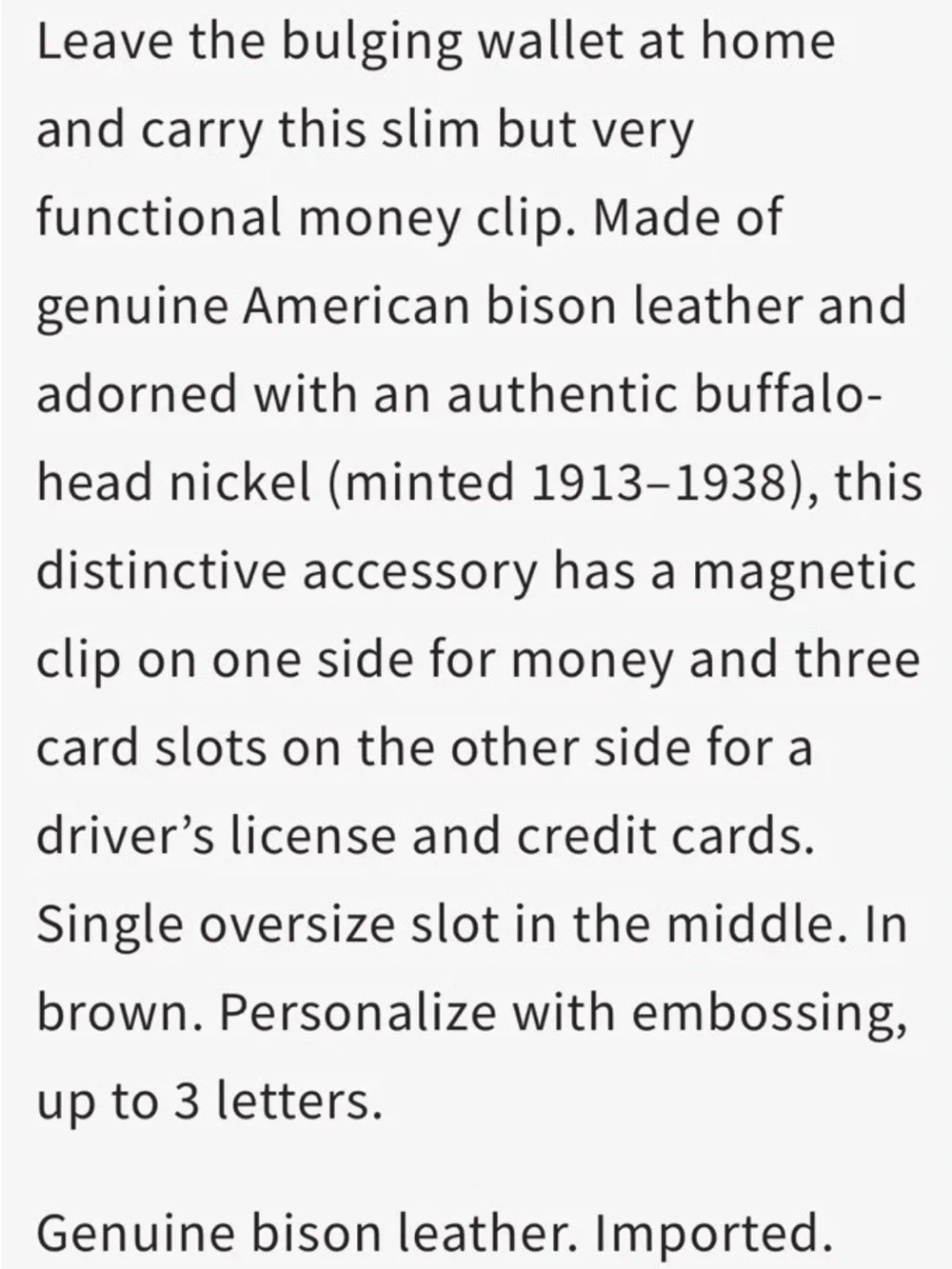 Orvis compact money